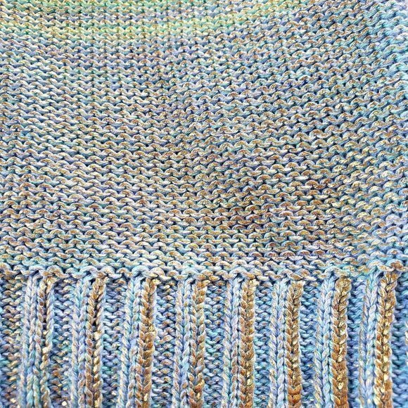 RXB Womens Mutlticolored Shimmer  Knit Cottagecore Oversized‎ Sweater Size XL - Picture 12 of 13